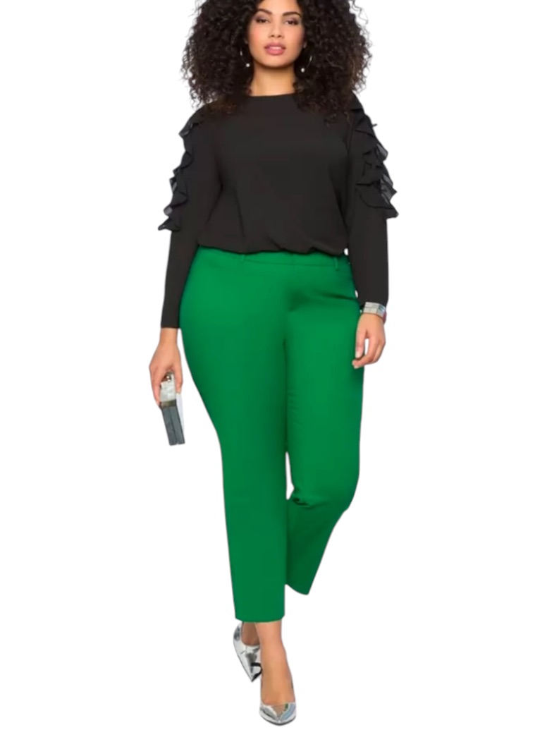 Eloquii Green Kady Pants 24s